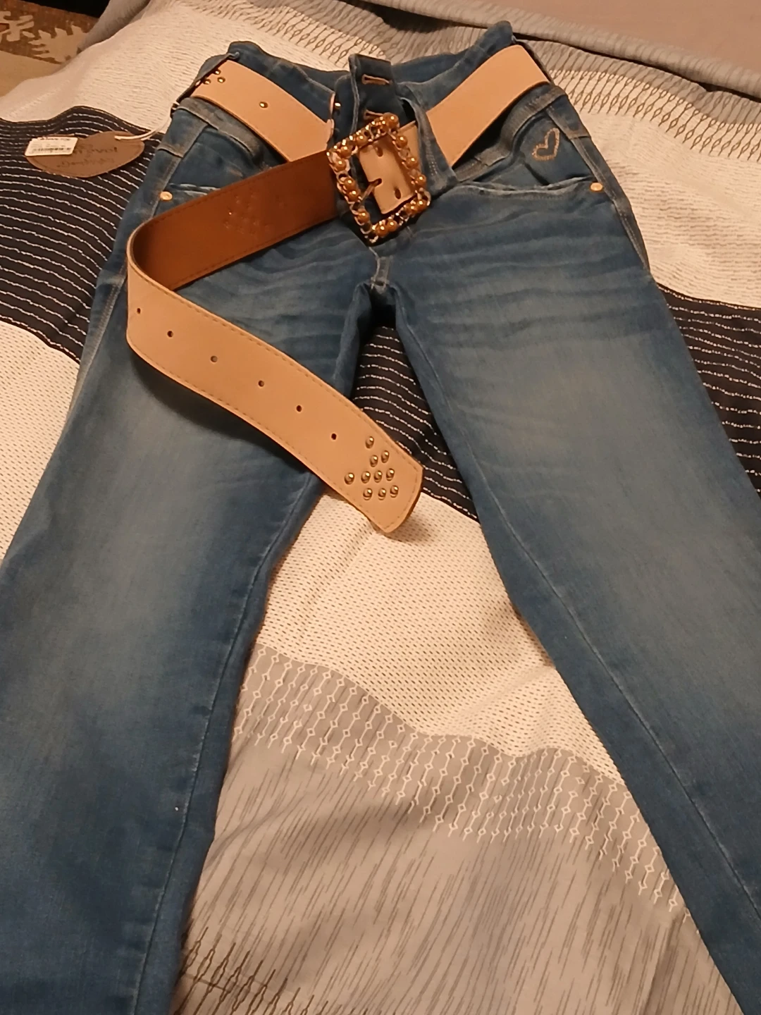 Love Me Girls' Jeans with Belt - photo 4