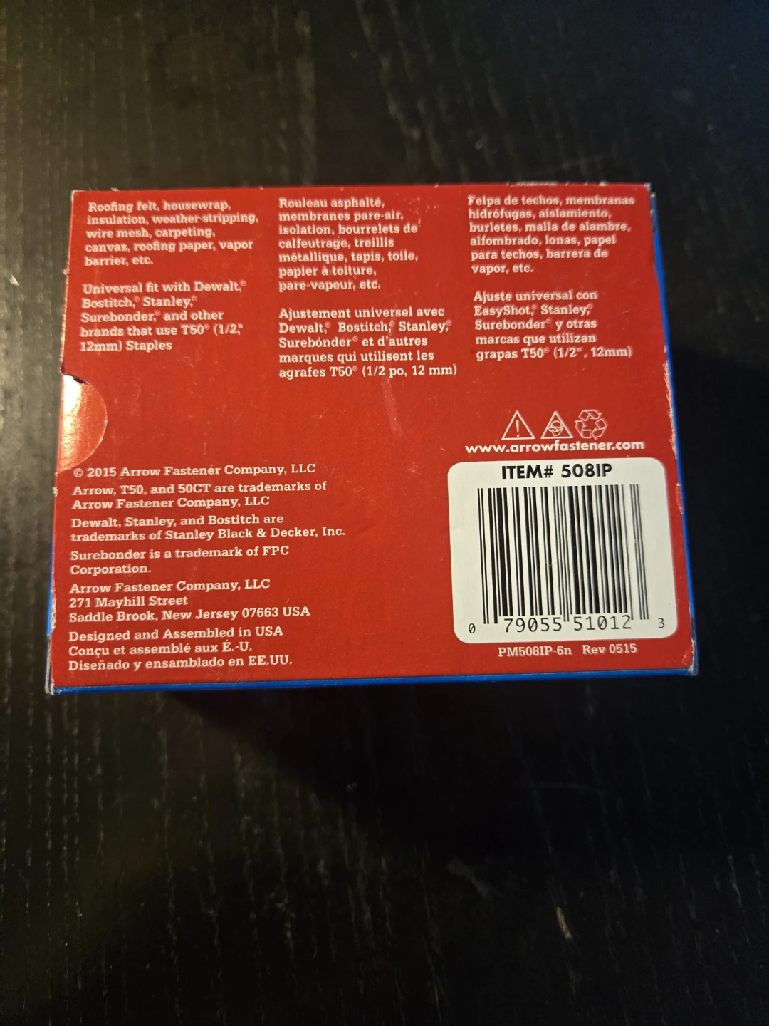 Arrow T50 Staples, 1/2-in, 5000-piece - photo 3