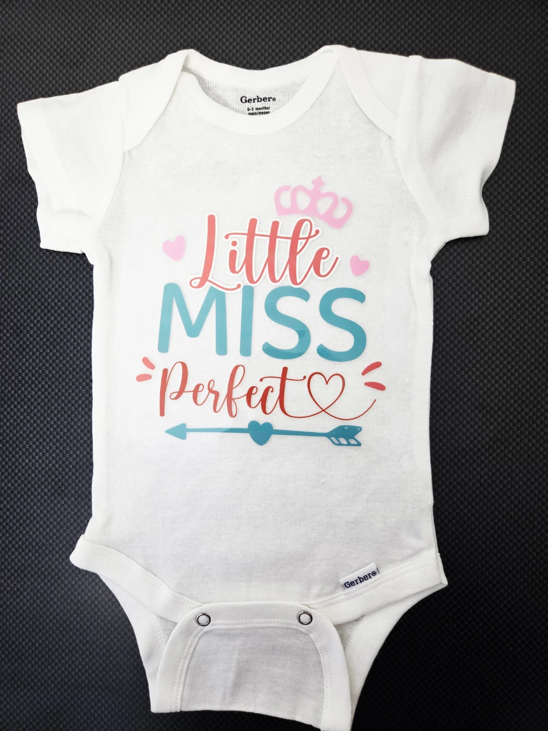 Custom 0-3 Months "Little Miss Perfect" Onesie