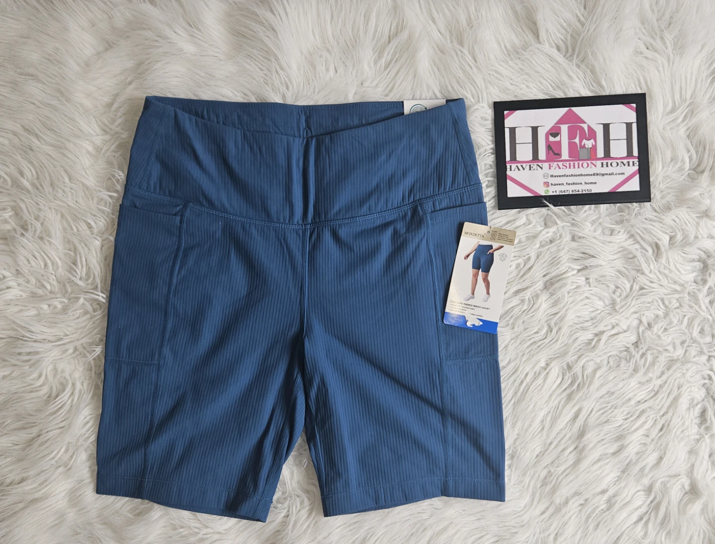 Mandetta Ribbed Active Shorts - Size L