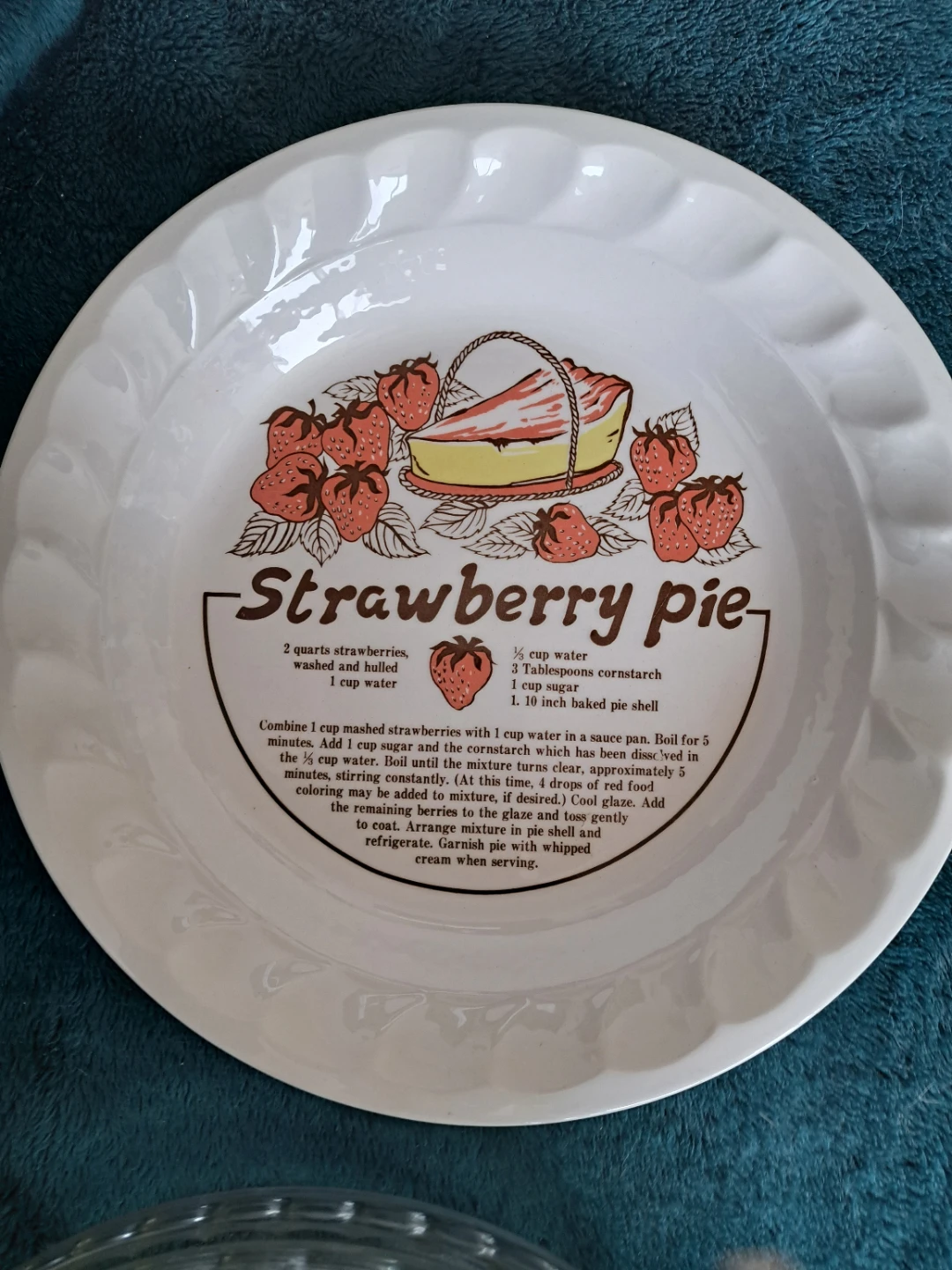 Pie Plates: Glass & Strawberry Pie Dish - photo 4