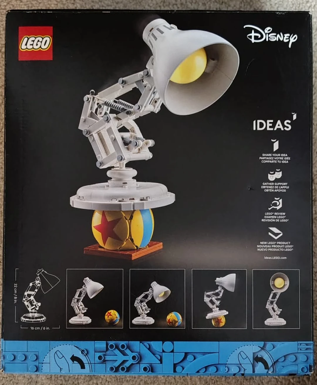 BNIB LEGO Ideas Disney Pixar Luxo Jr. Lamp Building Set