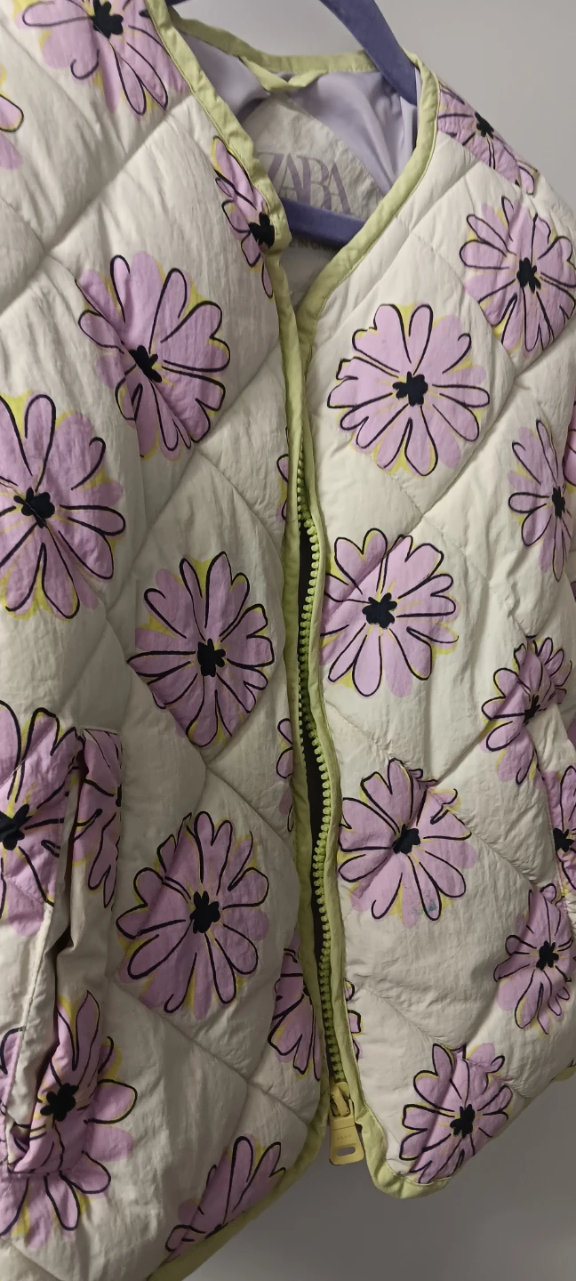 Zara Quilted Jacket with Floral Print - Size 6-7 Years - photo 3