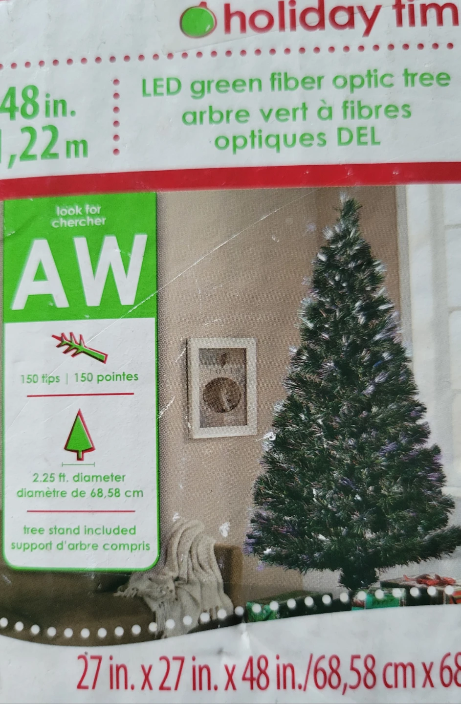 🎉 Prelit 4 Ft Full Natural Looking Fiber Optic Tree - photo 3