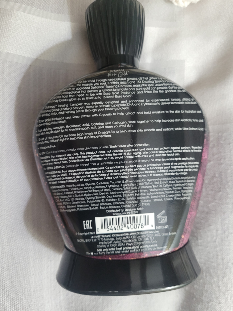 Designer Skin 16 Karat Rose Gold Bronzer Lotion - photo 2