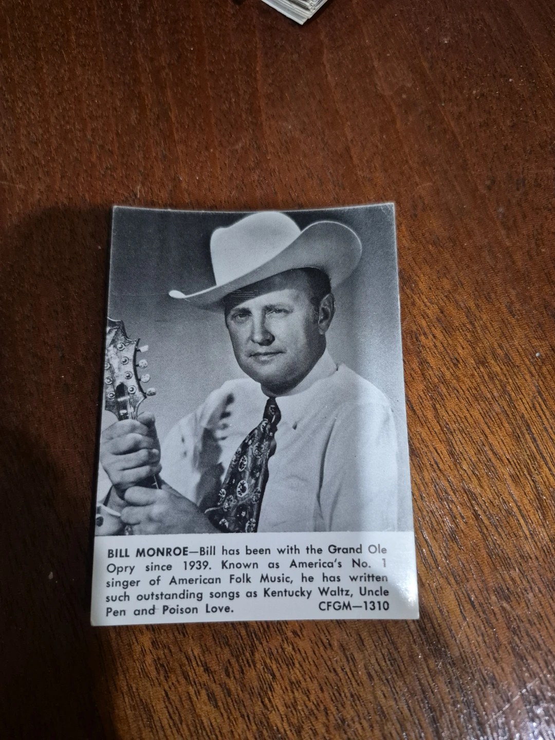 Bill Monroe Photo Card CFGM-1310