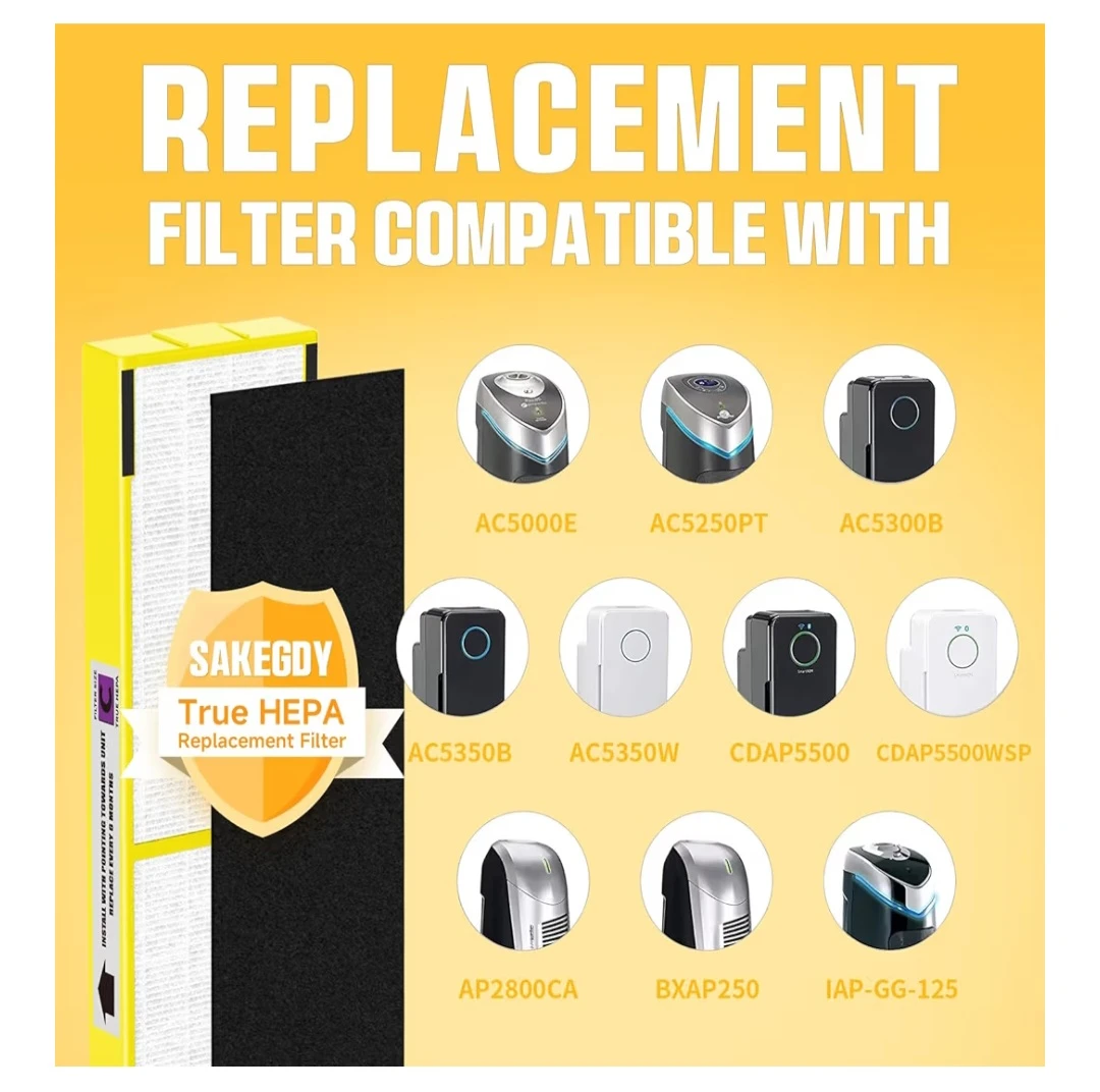 H13 True HEPA & Activated Carbon Filter Combo Pack - photo 2