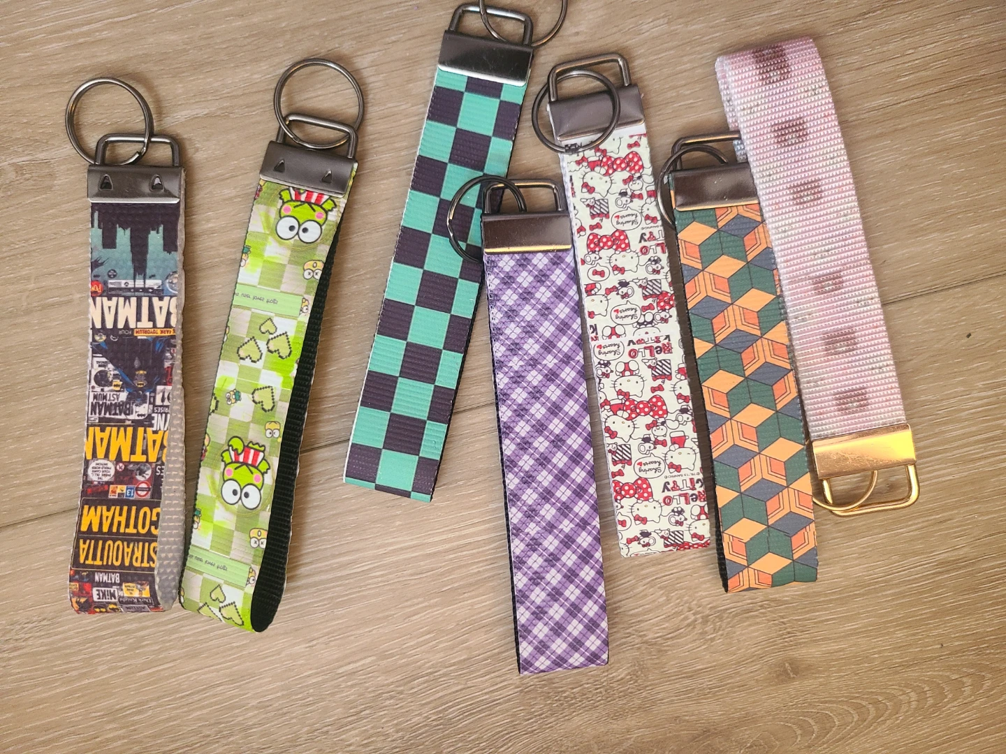 🏆 Handmade Assorted Character Print Wristlet Keychains