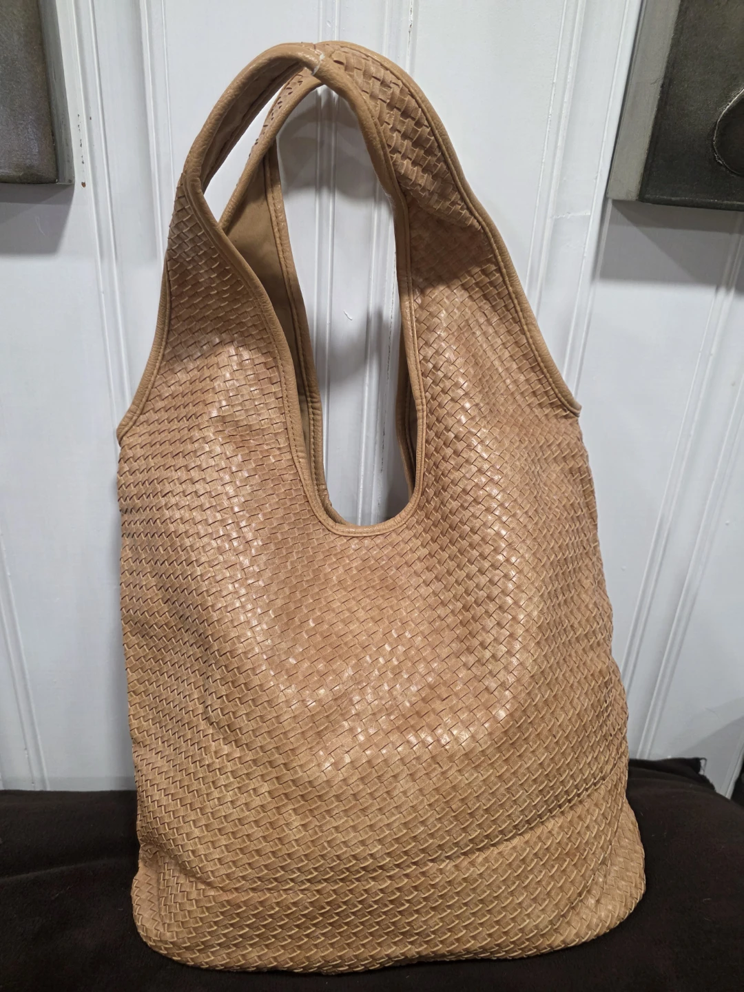 Woven Leather Tote Bag