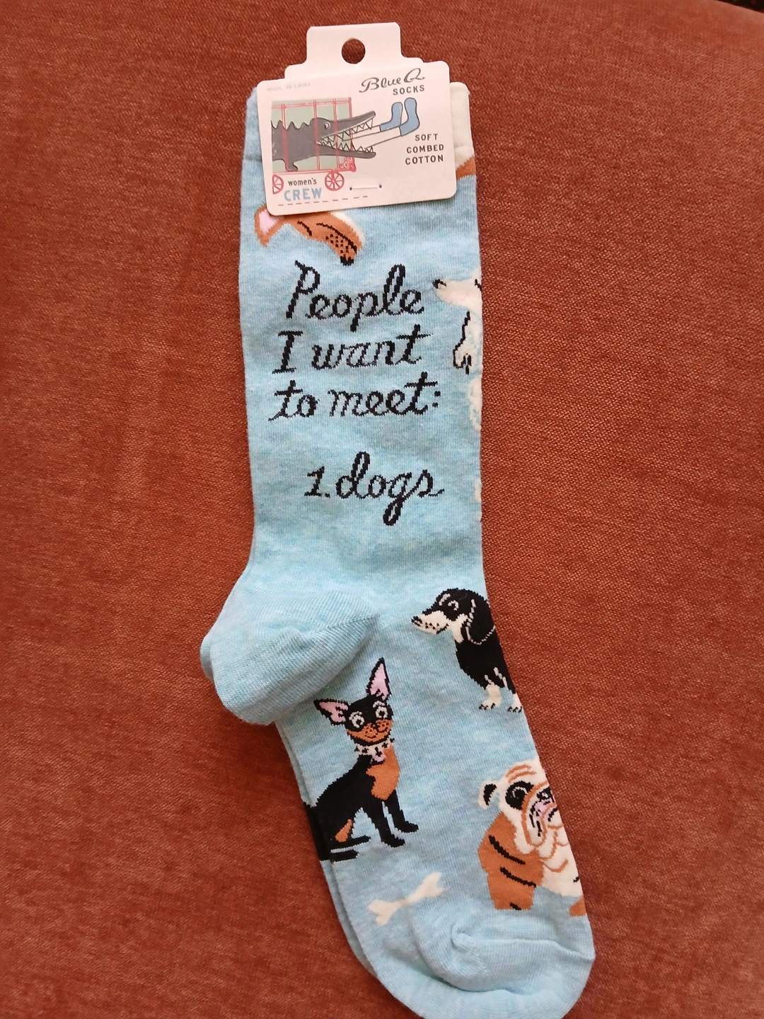 Blue Q Women's Crew Socks - Soft Combed Cotton - Size 5-10