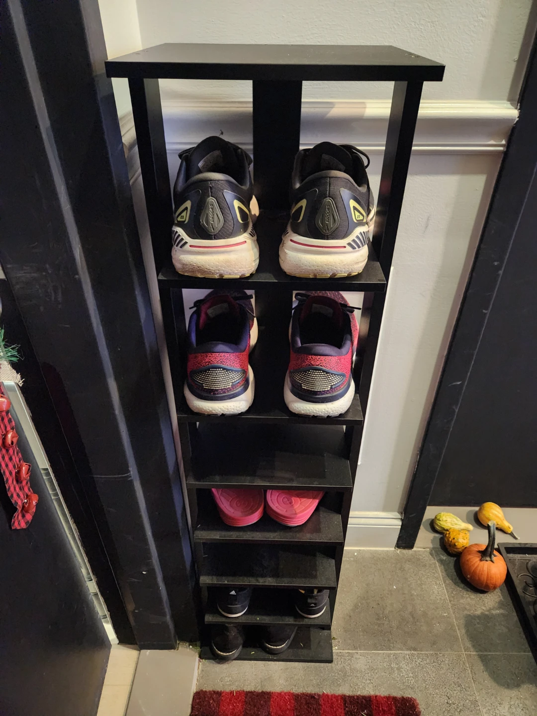 Black Vertical Shoe Rack - photo 2