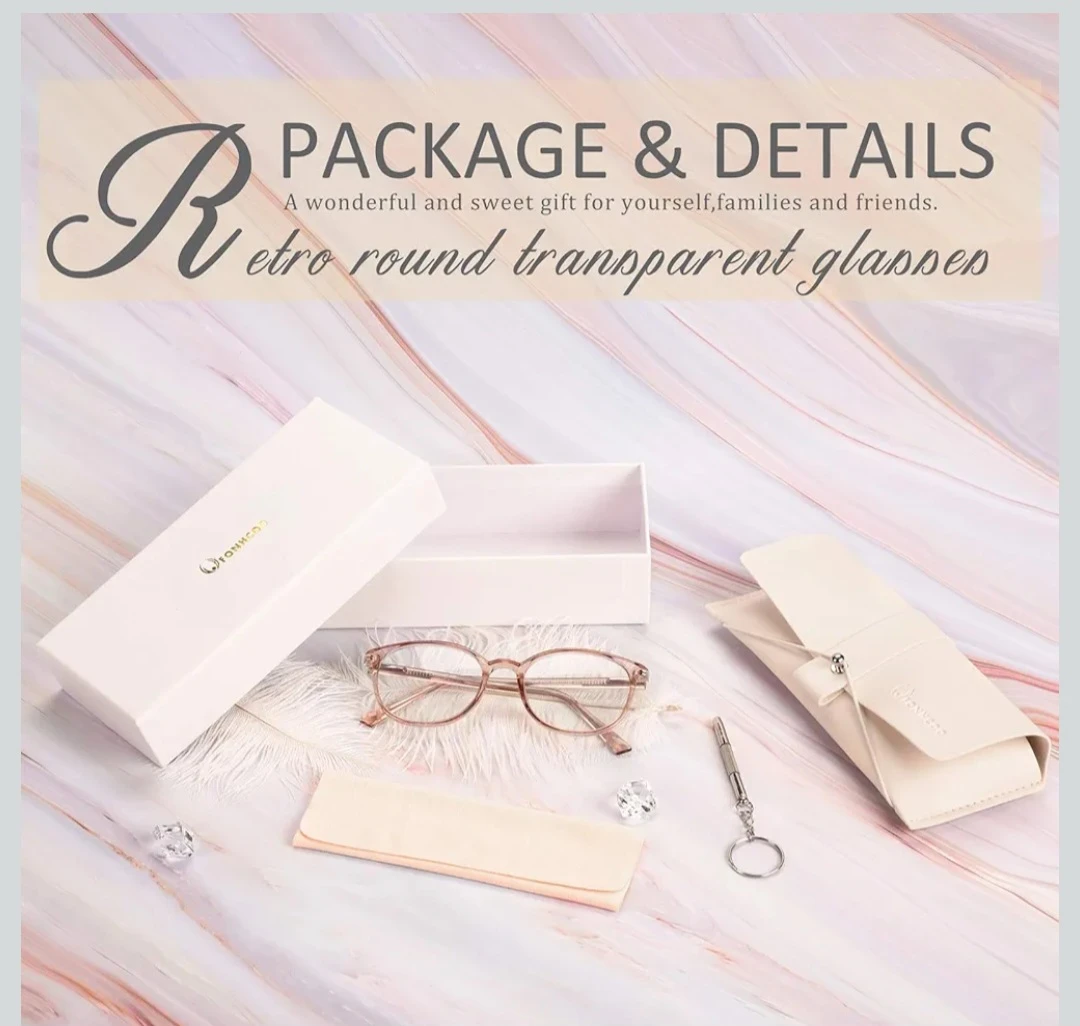 FONHCOO Retro Round Transparent Glasses New - photo 2