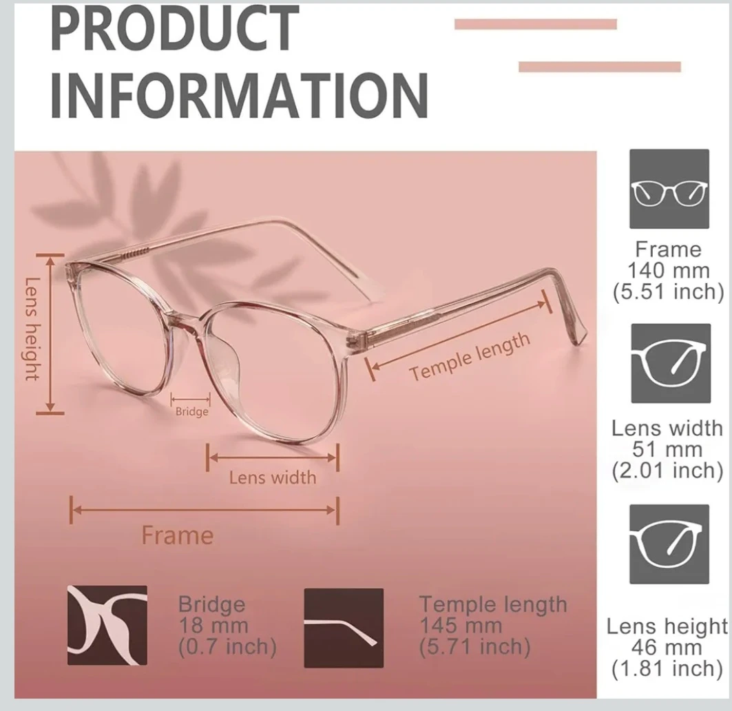 FONHCOO Retro Round Transparent Glasses New - photo 5