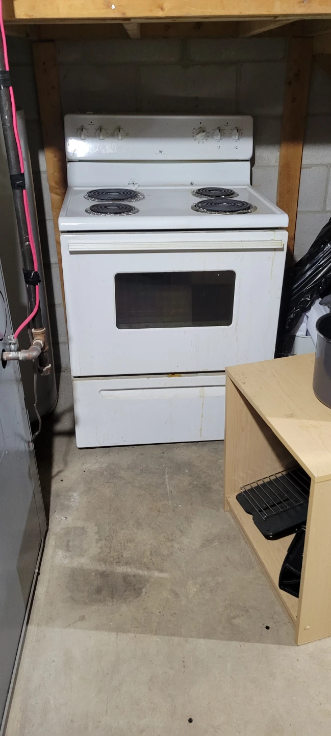 White Electric Stove with Oven