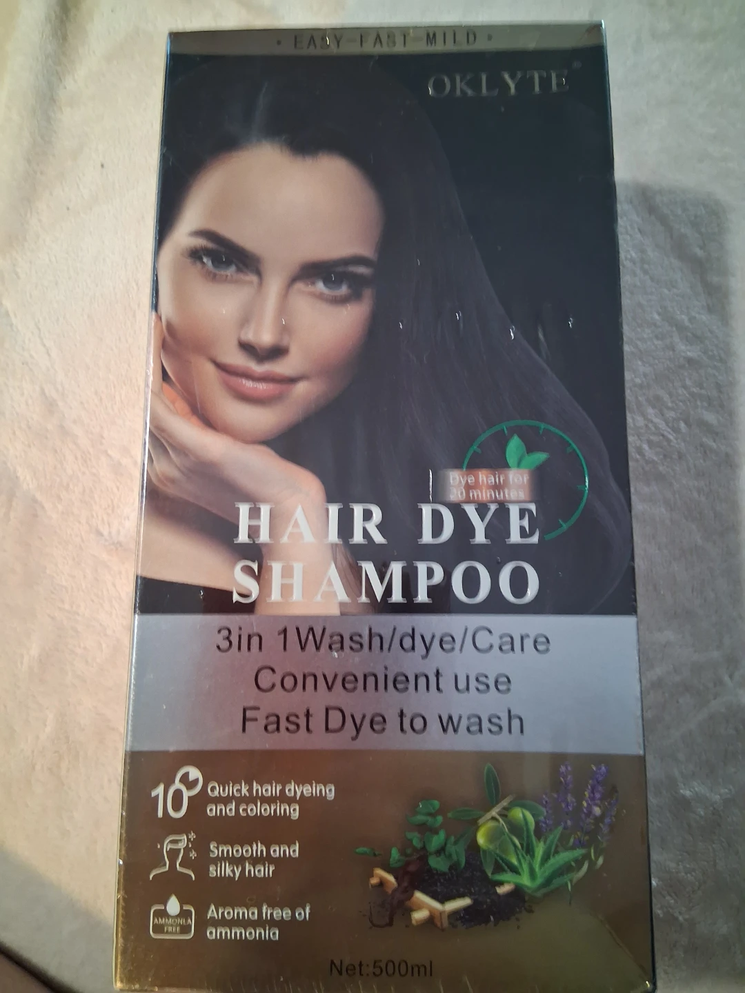 OKLYTE hair dye shampoo 3 in 1