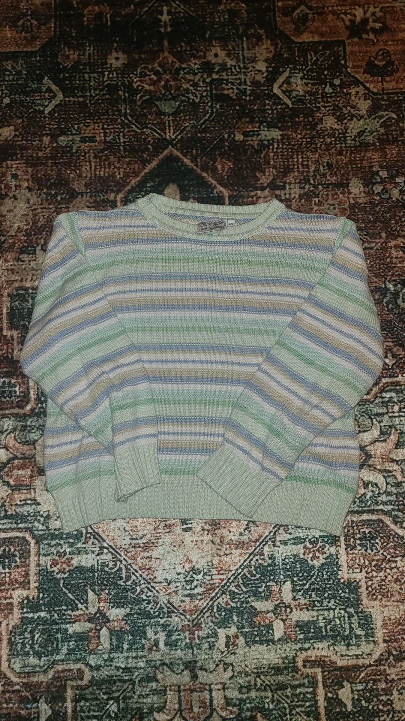 Vintage Crewneck Striped Sweater - Size M