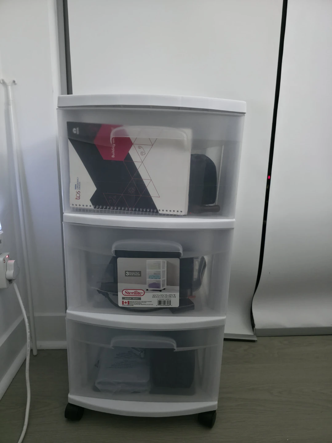 Sterilite 3-Drawer Organizer - White