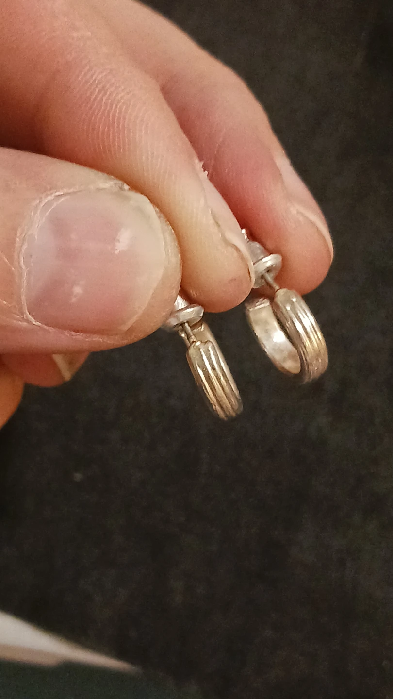 Silver Plated Hoop Earrings - photo 2