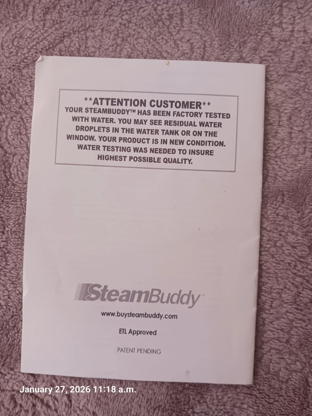 SteamBuddy Portable Handheld Steamer with Accessories - photo 4
