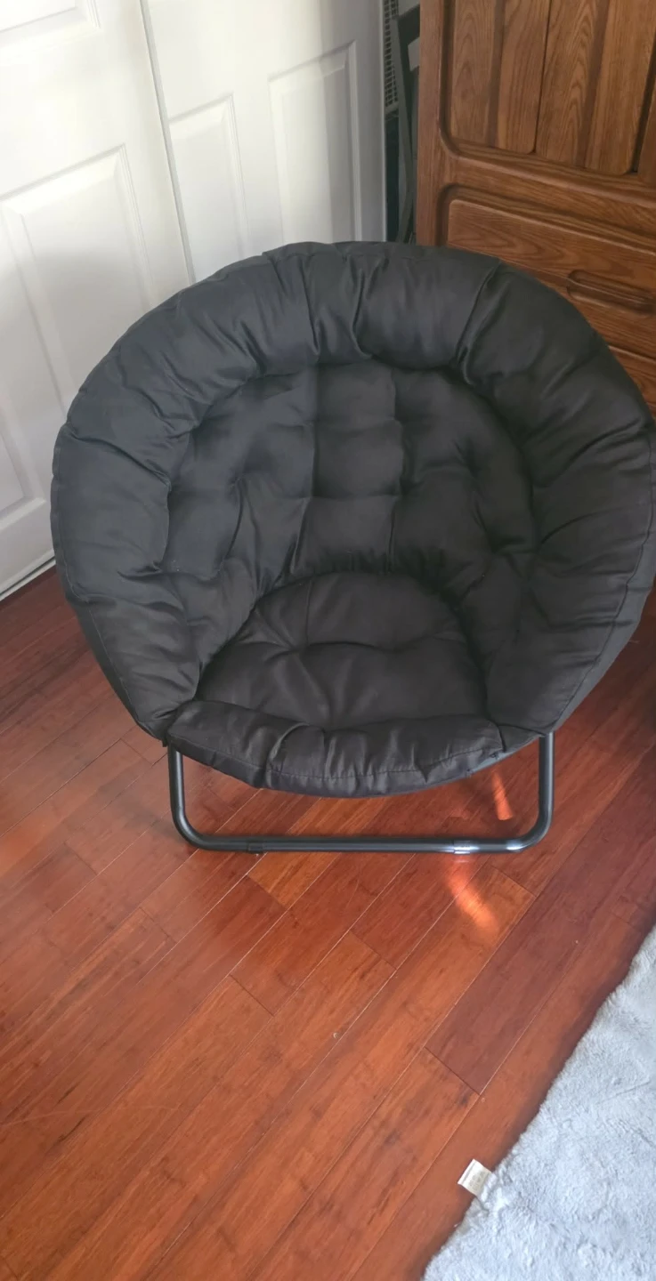 Two Black Saucer Chair