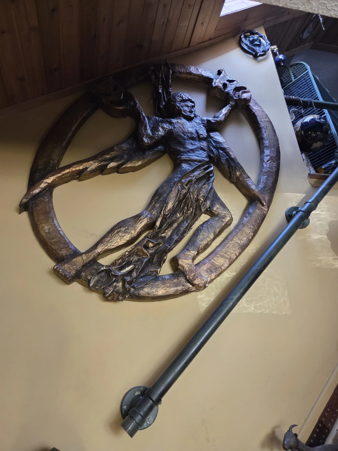 Large wall hanging art from film set  fairly light  $1250