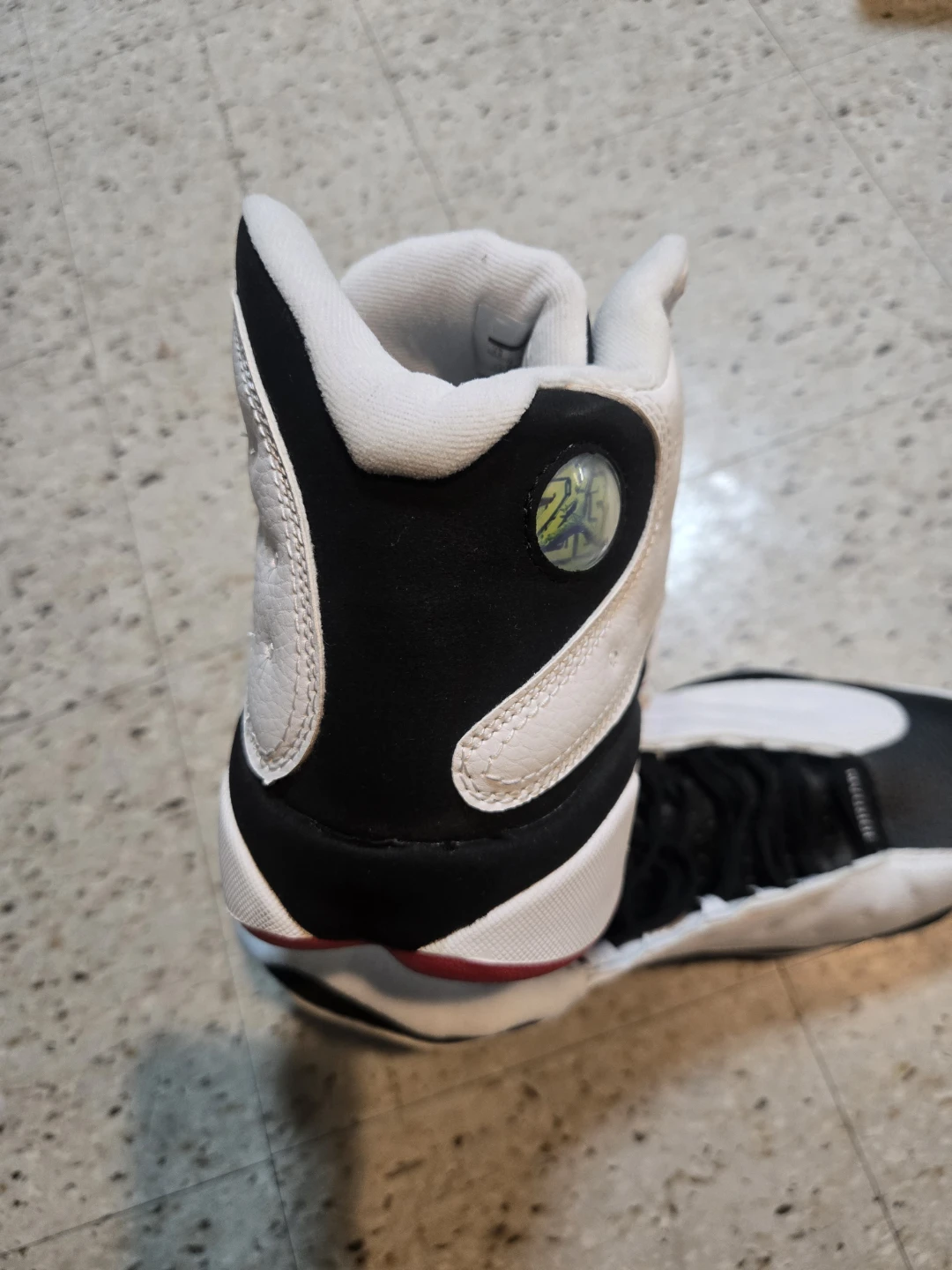 Air Jordan 13 Retro White Black Red Basketball Shoes - photo 5