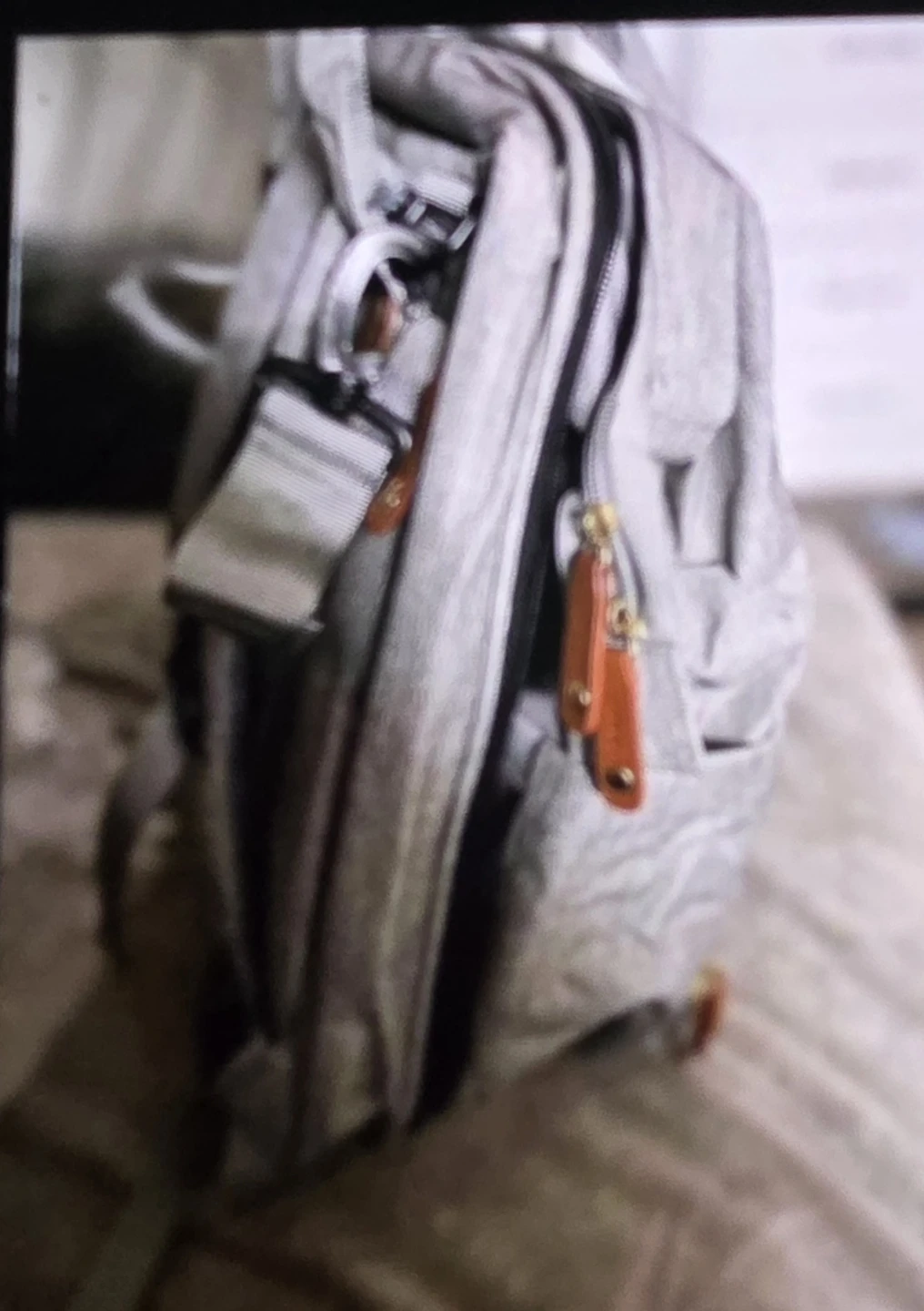 New Gray Diaper Bag Backpack with Bassinet - photo 2