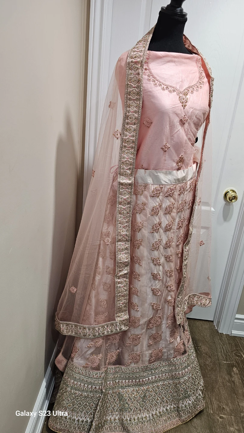 Pink Embroidered Lehenga Choli Set - photo 5
