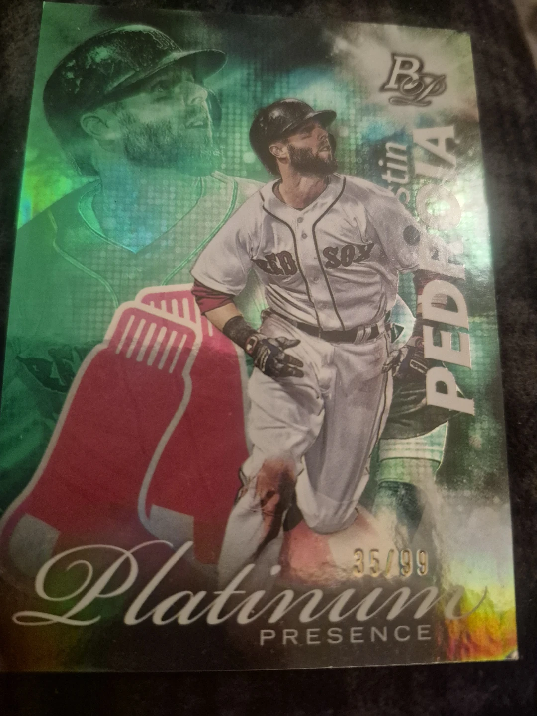Dustin Pedroia 2017 Topps Platinum Presence Baseball Card - photo 2