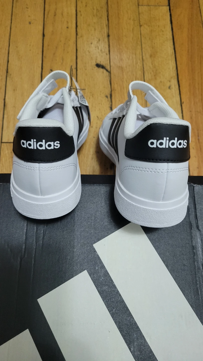 New Adidas Grand Court 2.0 EL White/Black Size 3 - photo 5