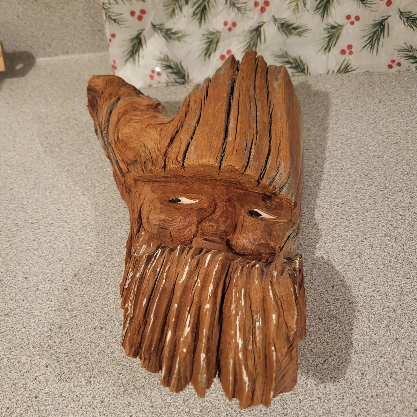 Hand Carved Wood Spirit Wall Hanging