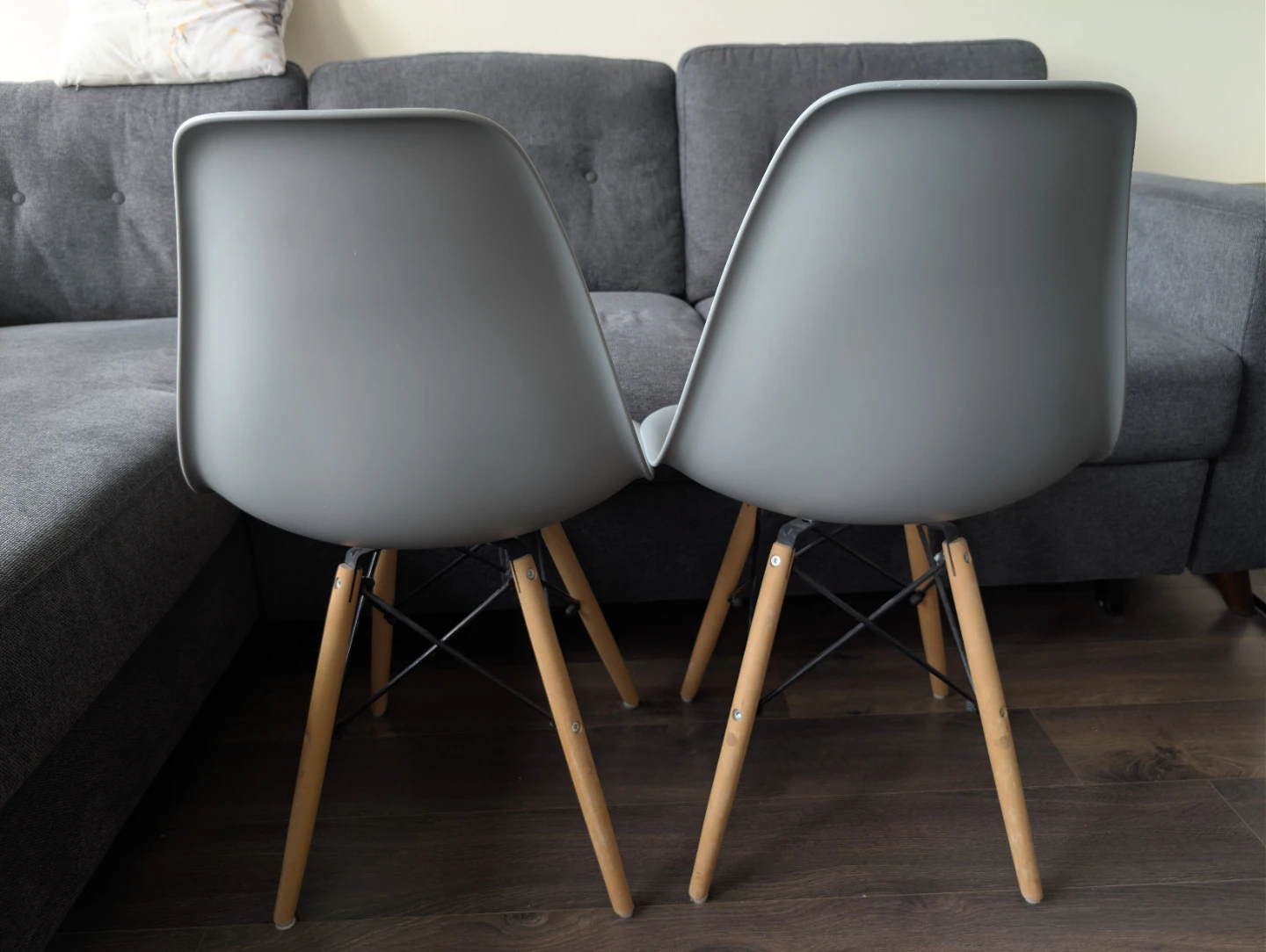 Grey Chairs with Wooden Legs - Set of 2 or 4 - photo 4