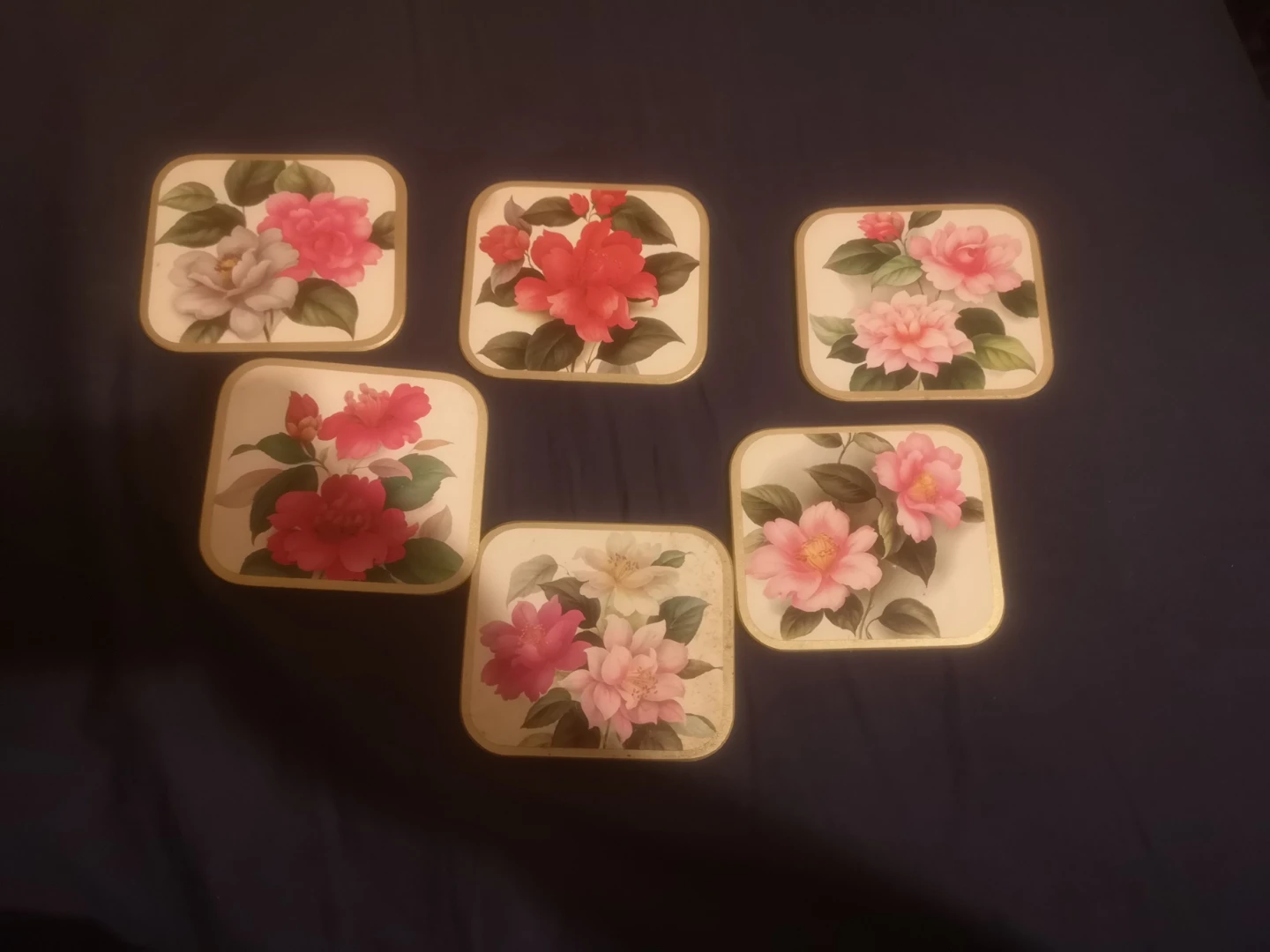 🥕Vintage Floral Coasters - Set of 6