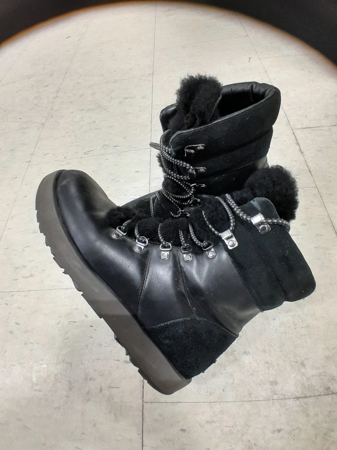 Black Winter Boots with Fur Trim original UGG men's Size 8