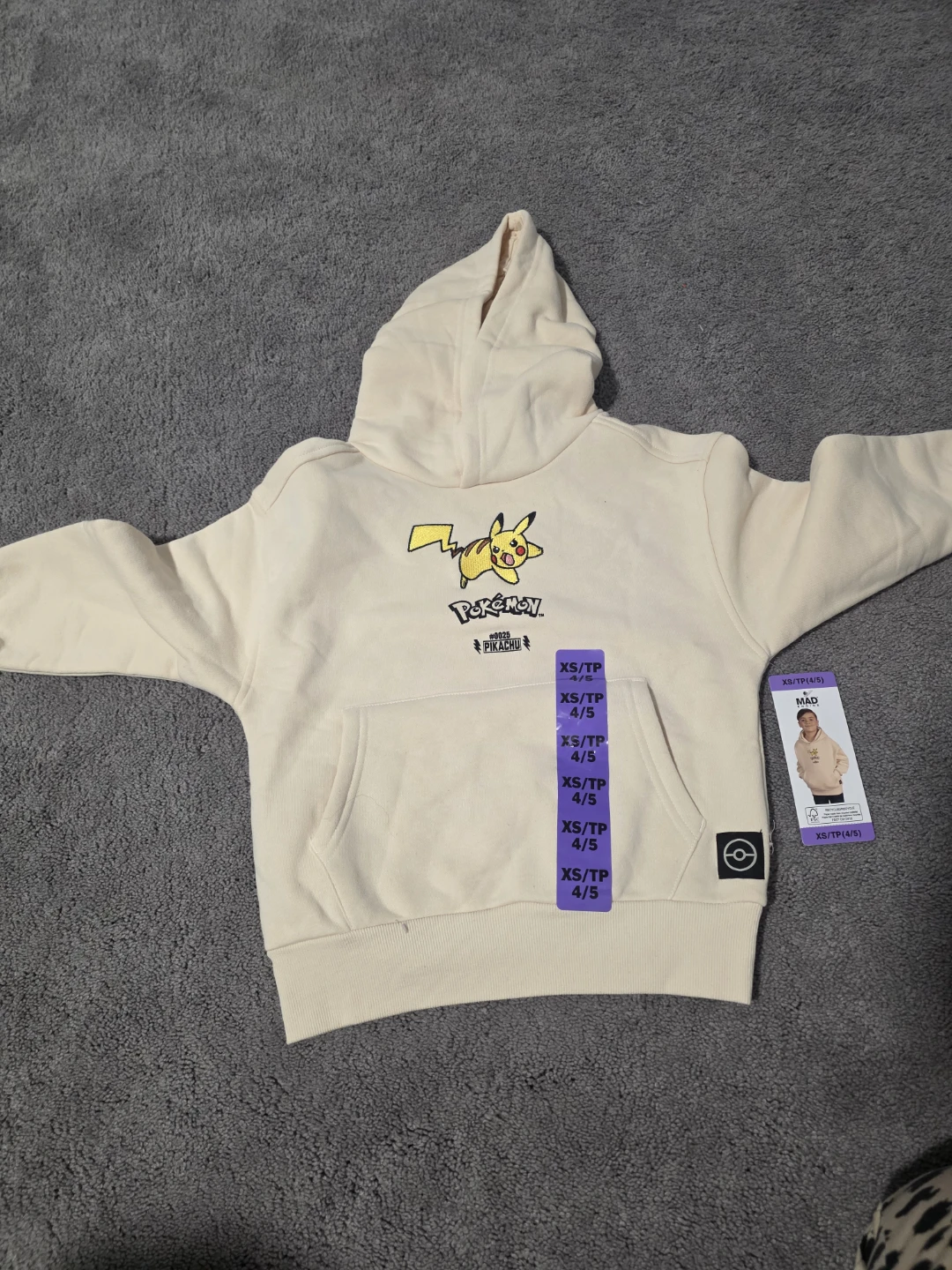 Pokémon Pikachu Hoodie XS/TP 4/5