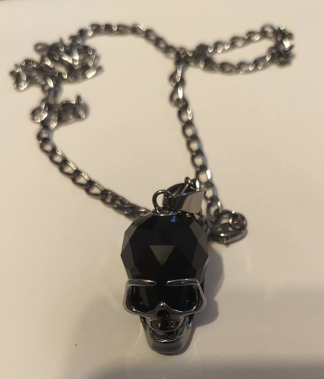 Swarovski Skull Pendant Necklace with Black Gemstone - photo 2
