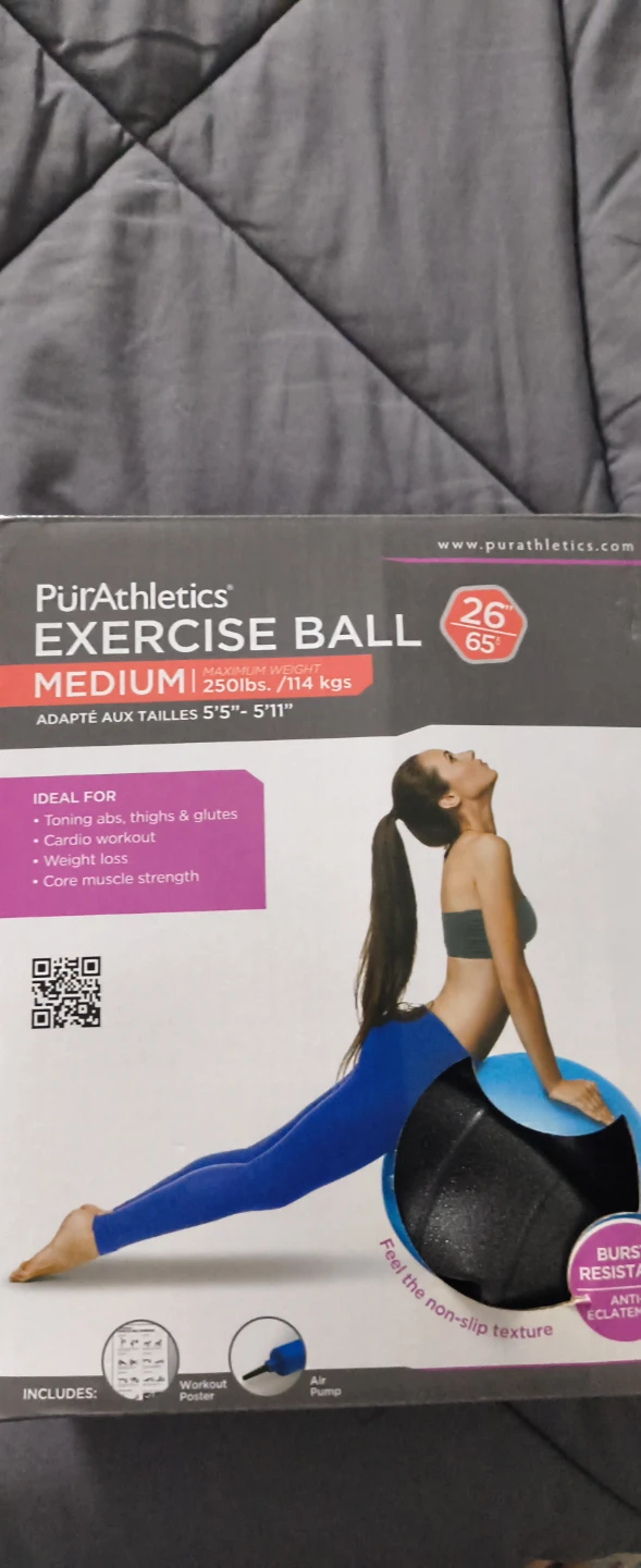 PurAthletics Medium Exercise Ball - New in Box!
