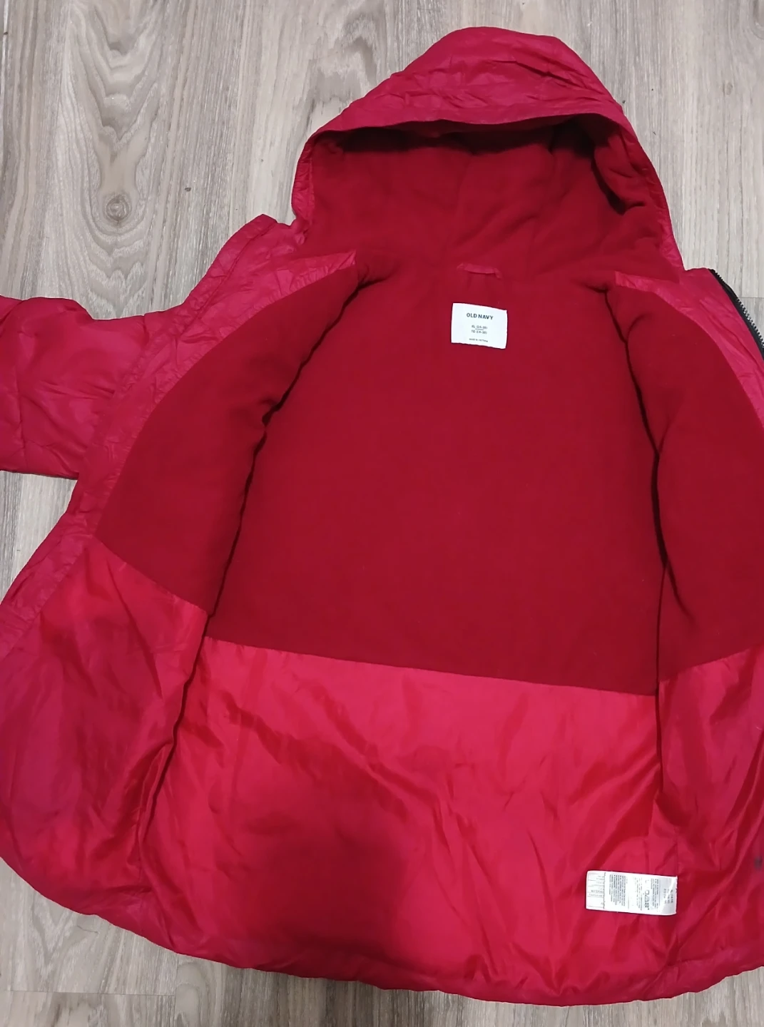 OLD NAVY -  Red Puffer Jacket with Hood - photo 3