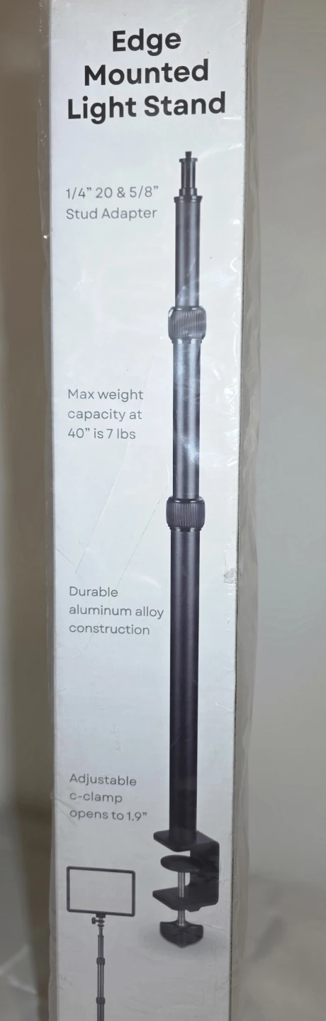 Edge Mounted Light Stand - Lightweight Telescoping Stand - photo 3