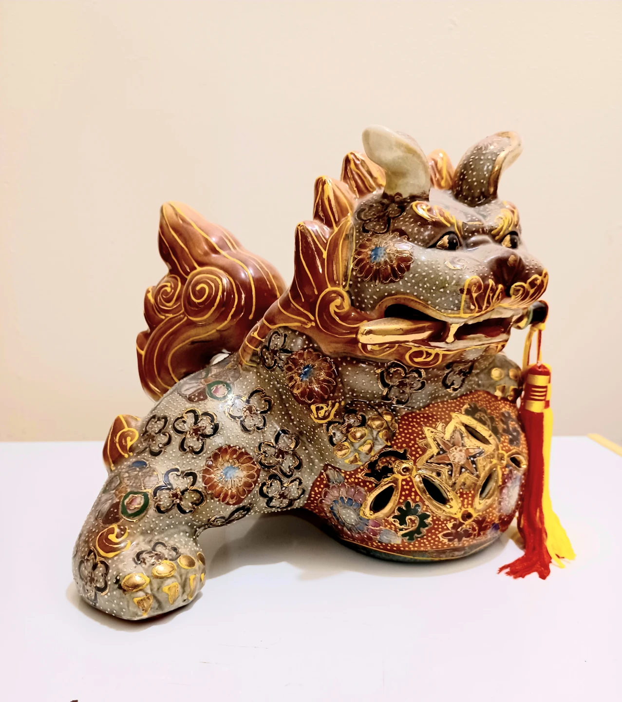 Unique Hand Crafted Chinese Foo Dog Lion Statue - photo 2