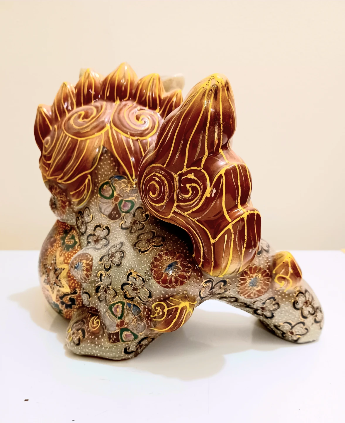 Unique Hand Crafted Chinese Foo Dog Lion Statue - photo 3