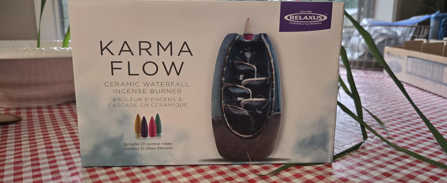 Relaxus Karma Flow Ceramic Waterfall Incense Burner
