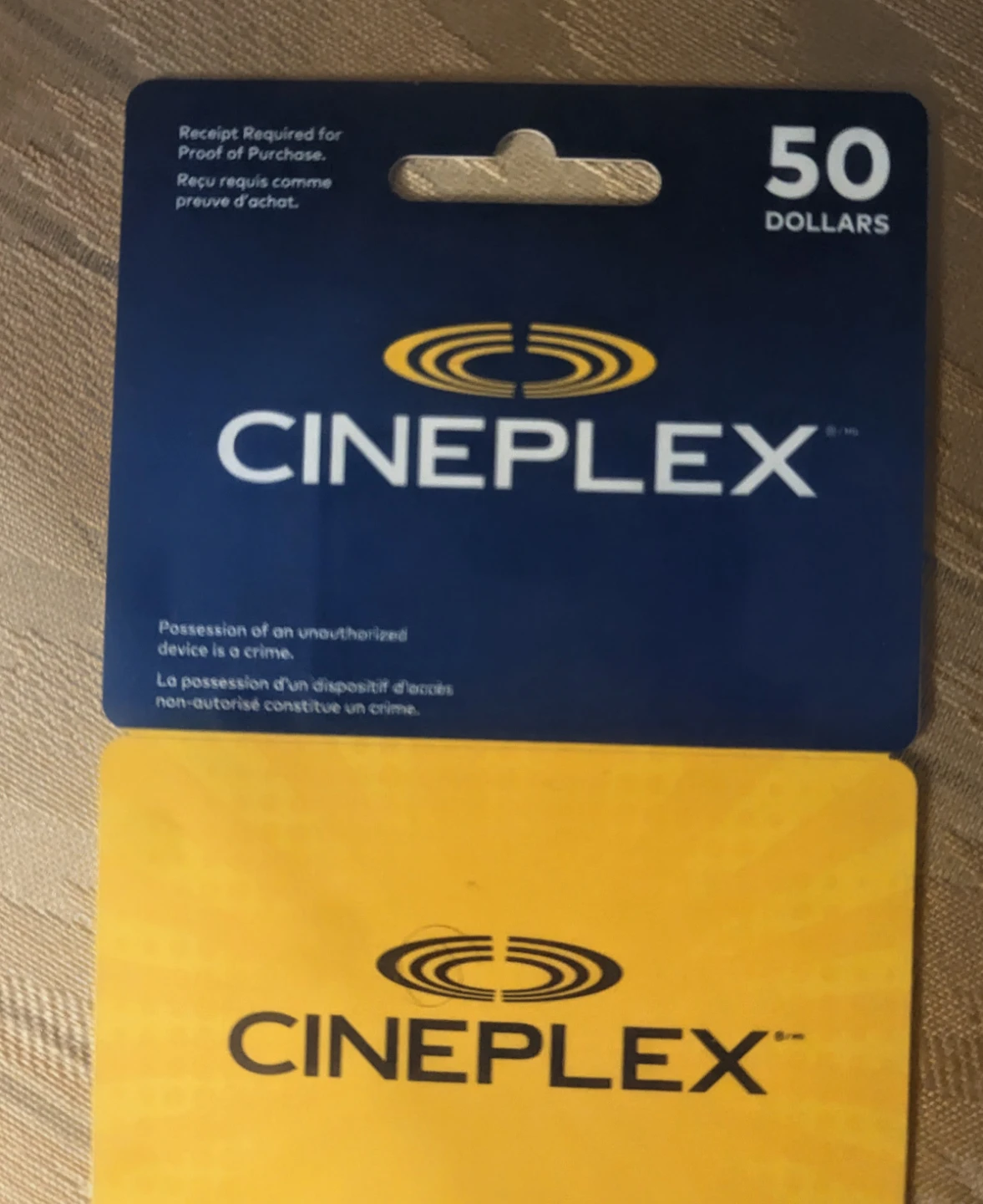 Cineplex $50 Gift Card for $40