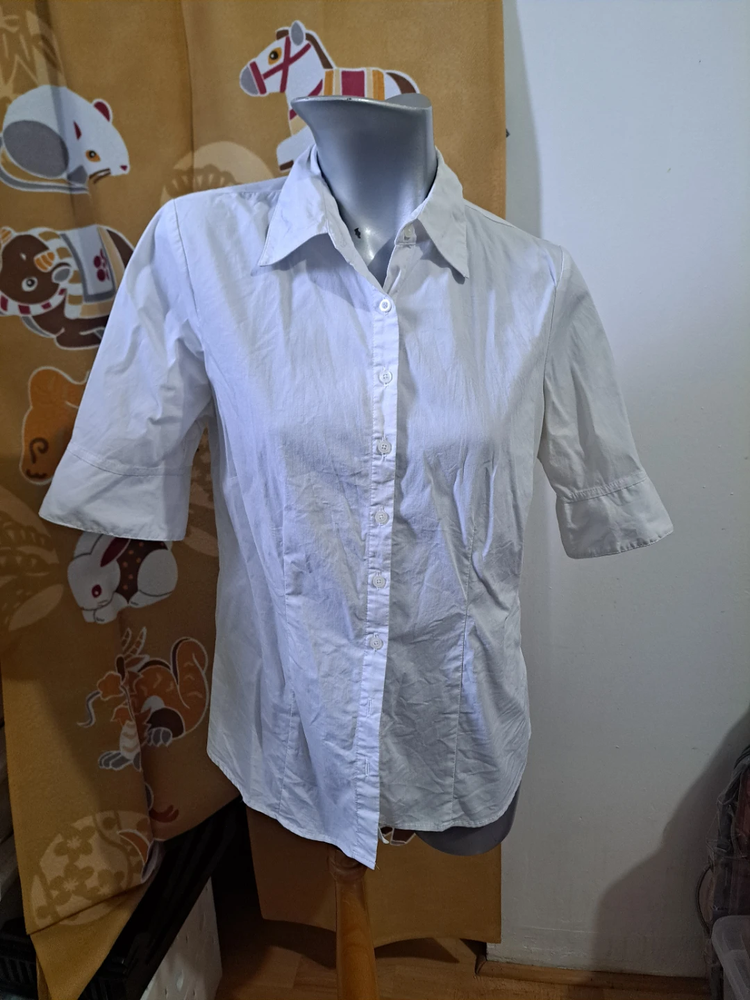 White Button-up T-Shirt