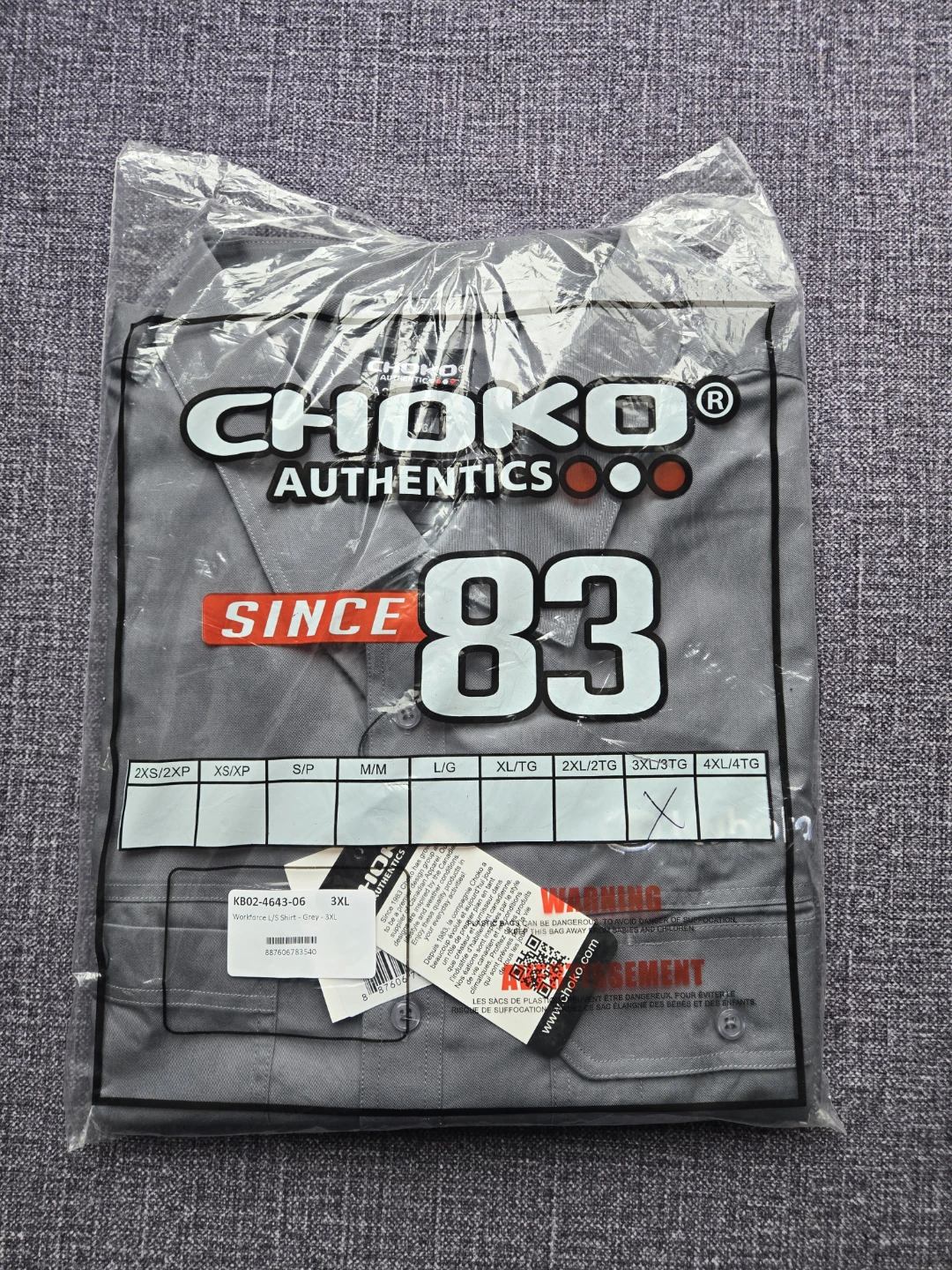CHOKO Authentics Work Shirt - 3XL - New in Bag