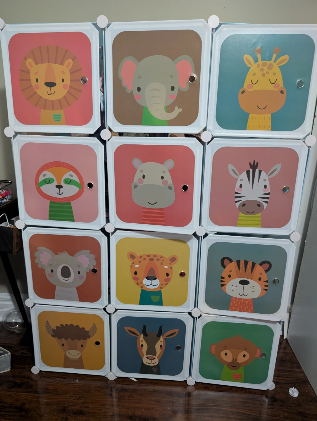 Kids' Animal Print Cube Storage Shelf - photo 2