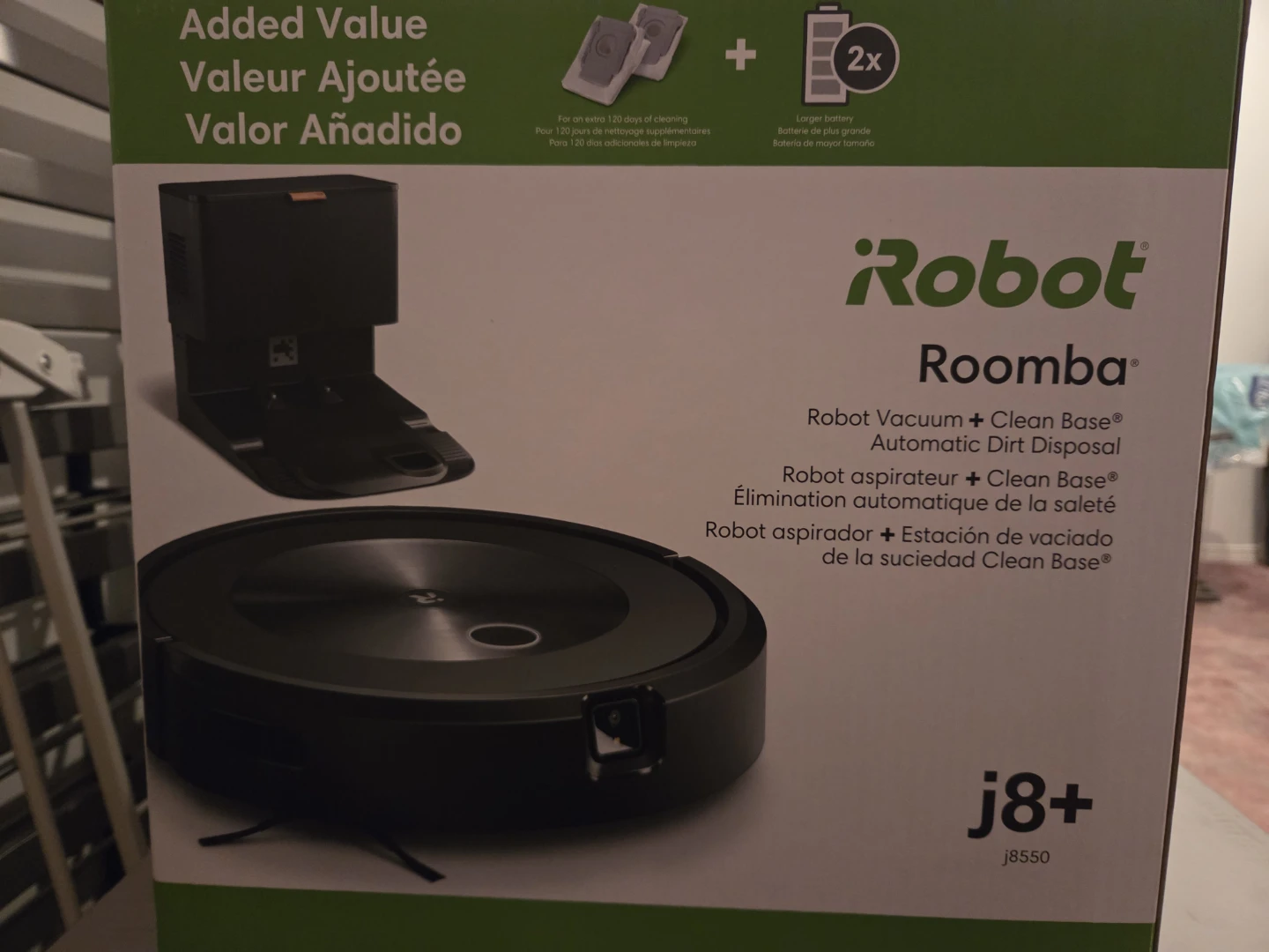 iRobot Roomba j8+ Robot Vacuum with Clean Base