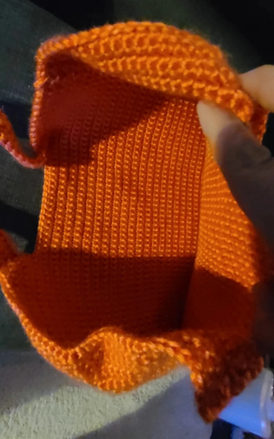 Handmade Crochet Orange Tote Bag - photo 2