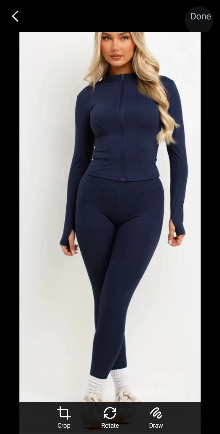 Lululemon Navy Blue Align Athleisure Jacket and Leggings Set - photo 3