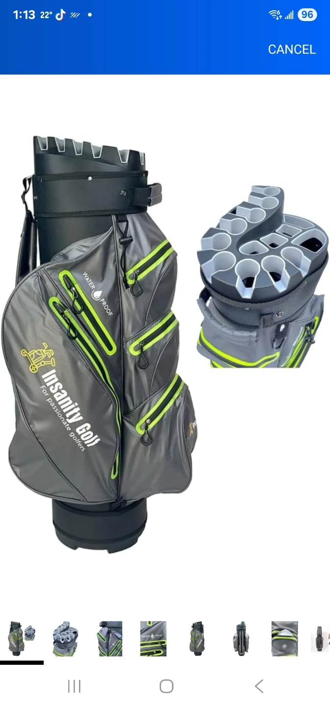 Insanity Golf Waterproof Golf Bag